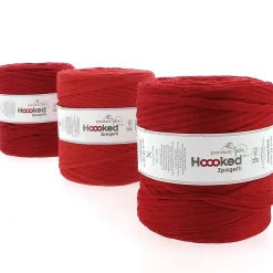 Hoooked Zpagetti Medium tricotgarn 900 g rød – Red shades ZP005-7, pris pr. stk.