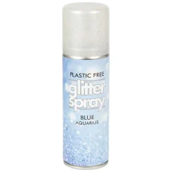 Hårspray glitter blå 100 ml – giv håret bling til fest, karneval og udklædning!