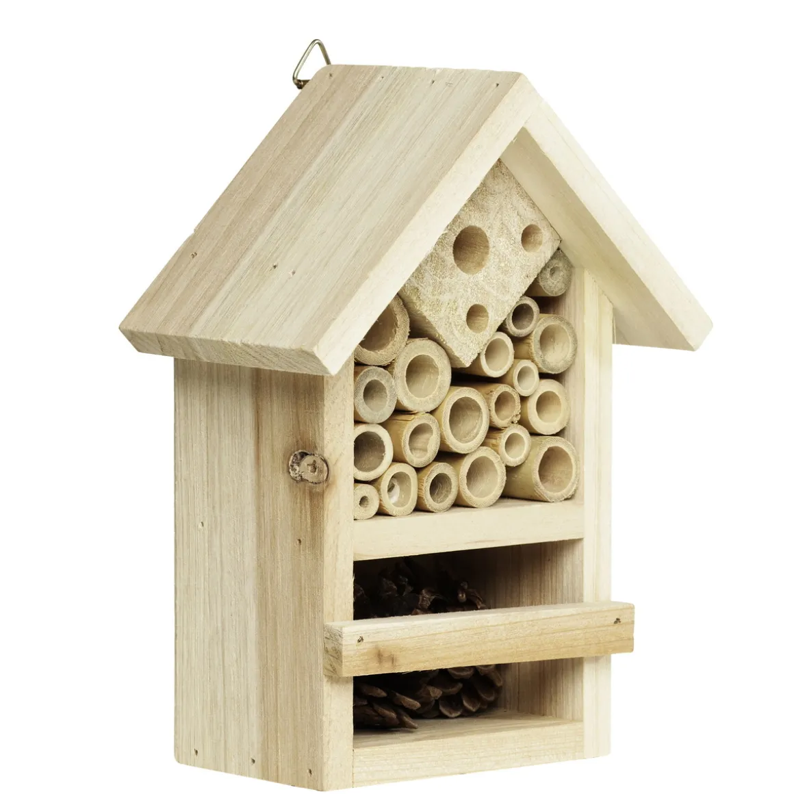 Insekthus insekthotel 13×8×18 cm af lyst, ubehandlet FSC®-mærket træ
