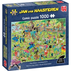 Jan van Haasteren puslespil Dog Parkour, 1000 brikker, 68×49 cm