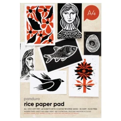 Japanpapir blok A4 (210×297 mm), 48 ark, 35 g/m²