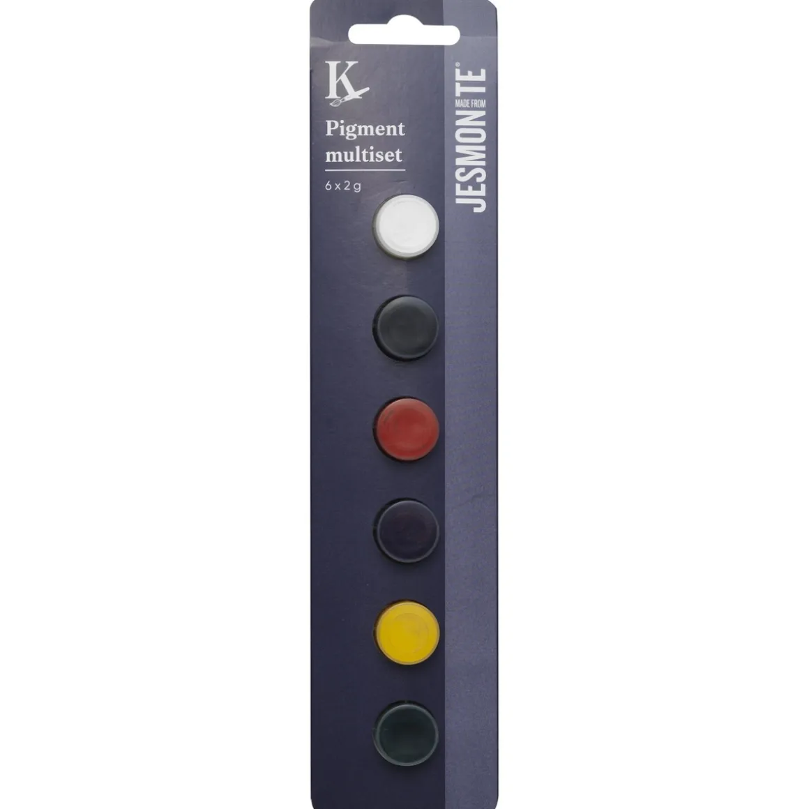 Jesmonite Pigment Set Classic 6×2 g – farv Jesmonite under støbeprocessen