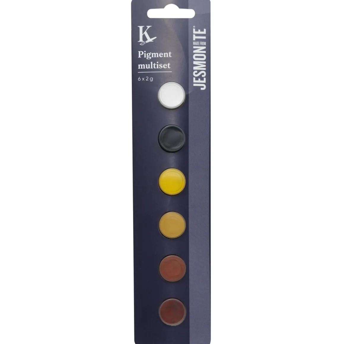 Jesmonite Pigment Set Natural 6×2 g – farv Jesmonite under støbeprocessen