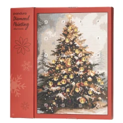 Julekalender Diamond Painting – lav et 30×40 cm stort og glitrende juletræ af perler!