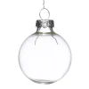 Juletræskugler af glas, små, transparente julekugler, 16 stk. Ø3,5 cm