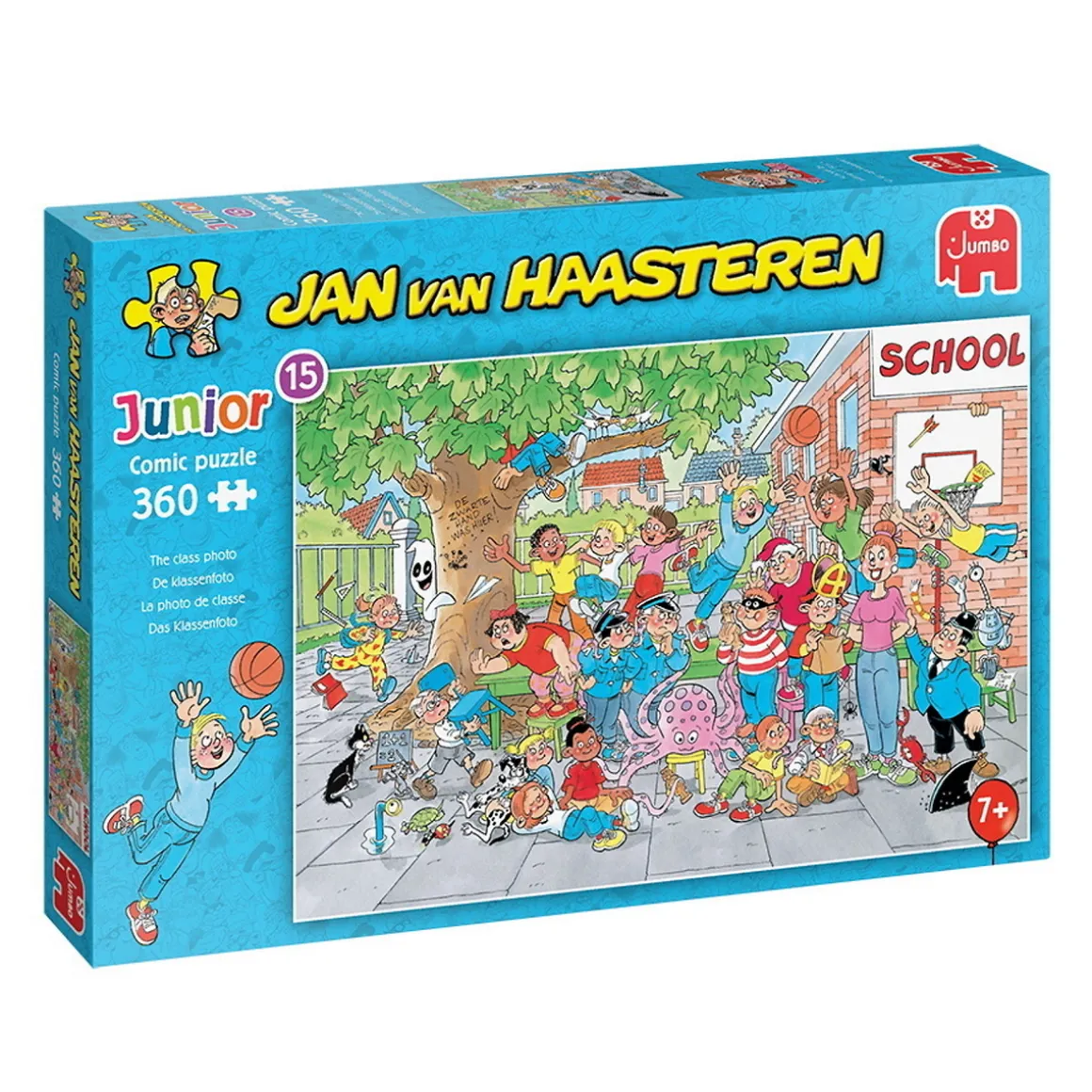 JvH Junior puslespil The Class Photo – børnepuslespil med 360 brikker af Jan van Haasteren, 49×35 cm