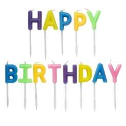 Kagelys Happy Birthday farve