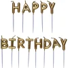 Kagelys Happy Birthday guld