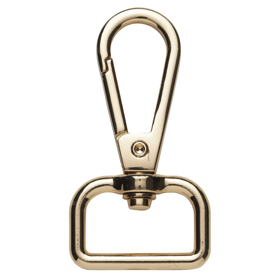 Karabinhage af metal, guldfarvet, 2,2×4,8 cm