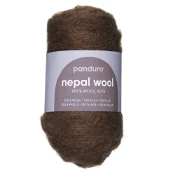Kartet uld 50 g brun