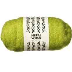 Kartet uld 50 g lime