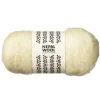 Kartet uld 50 g naturhvid