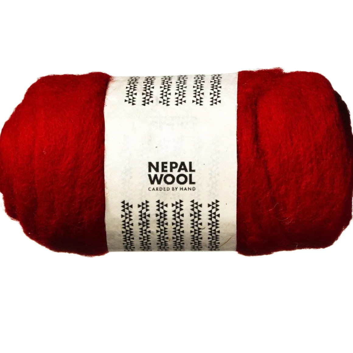 Kartet uld 150 g rød