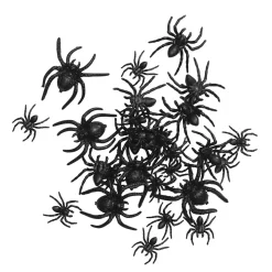 Ækle edderkopper til halloween, 28 stk. i 3 størrelser – 2×2 / 2,8×3 / 3×4 cm