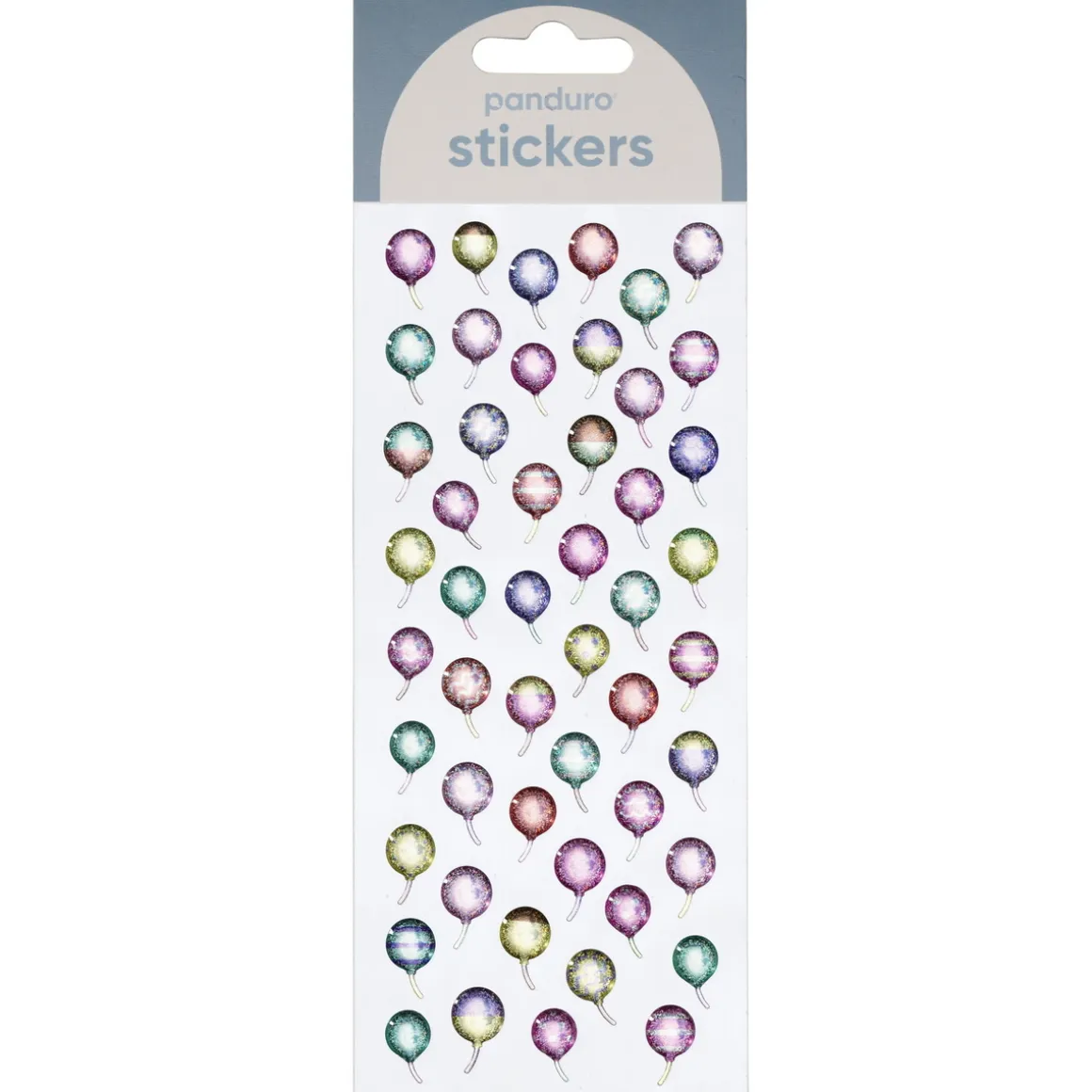 Klistermærker puffy stickers 50 balloner, som glitrer og changerer