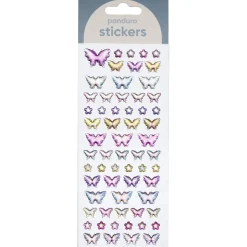 Klistermærker puffy stickers 62 sommerfugle & stjerner, som glitrer og changerer