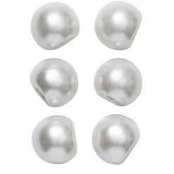 Knapper med perlemorsskær, 6 stk. Ø8 mm