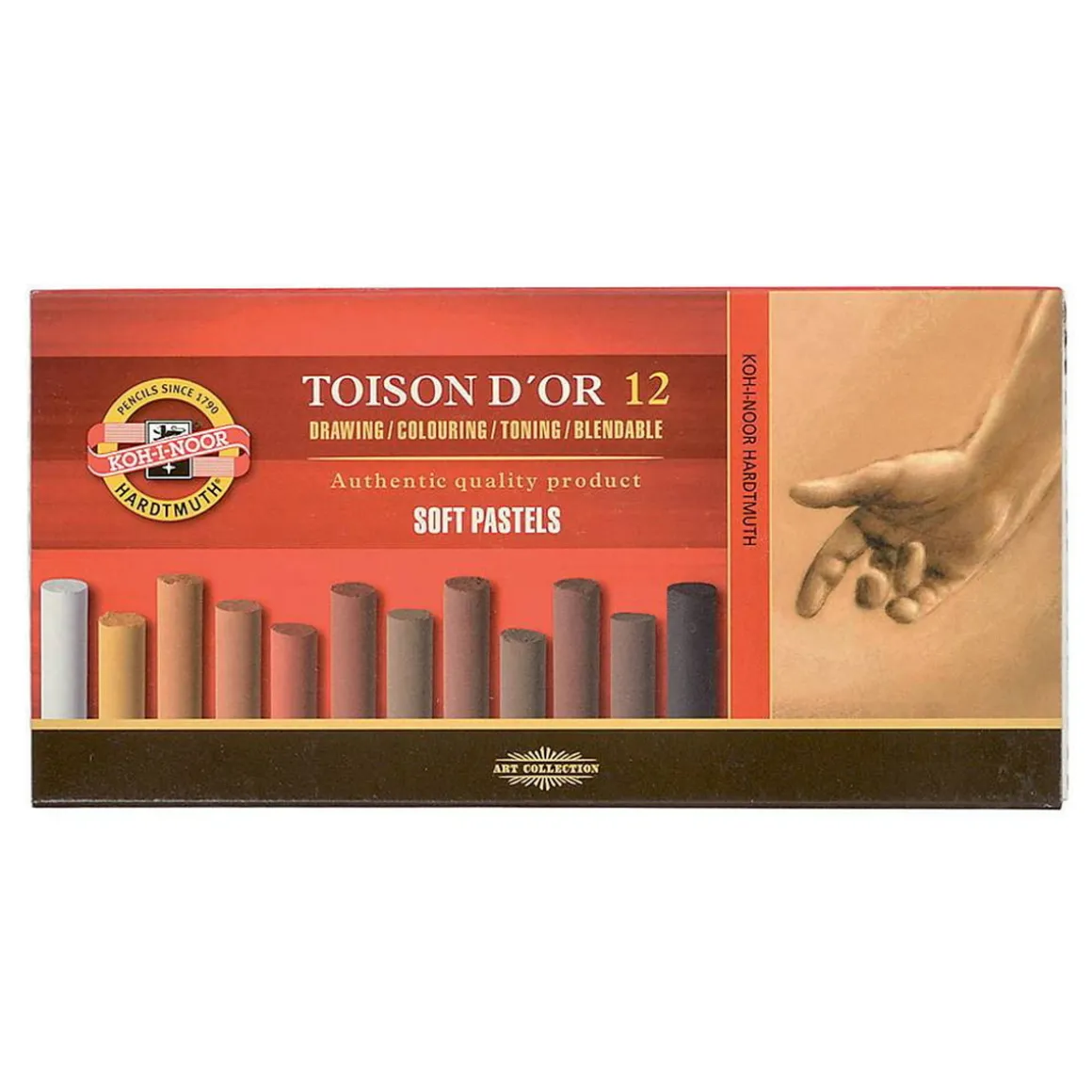 Koh-I-Noor Pastelkridt 12 brun