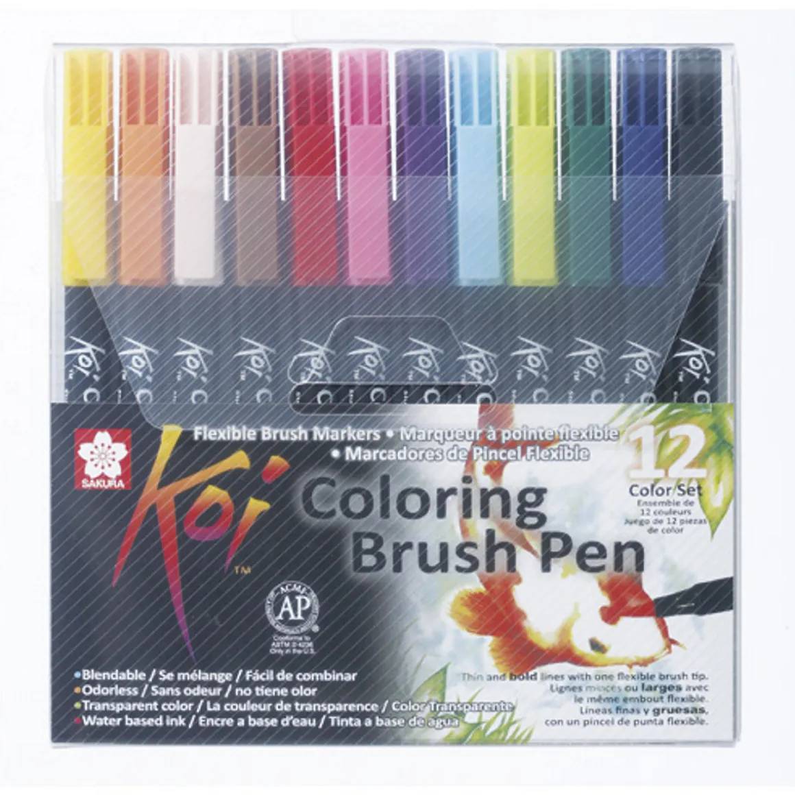 Koi Color Brush Pen sæt 12stk.