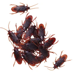 Kravlende kakerlakker til halloween, 18 stk. L: 4,5 cm B: 2 cm
