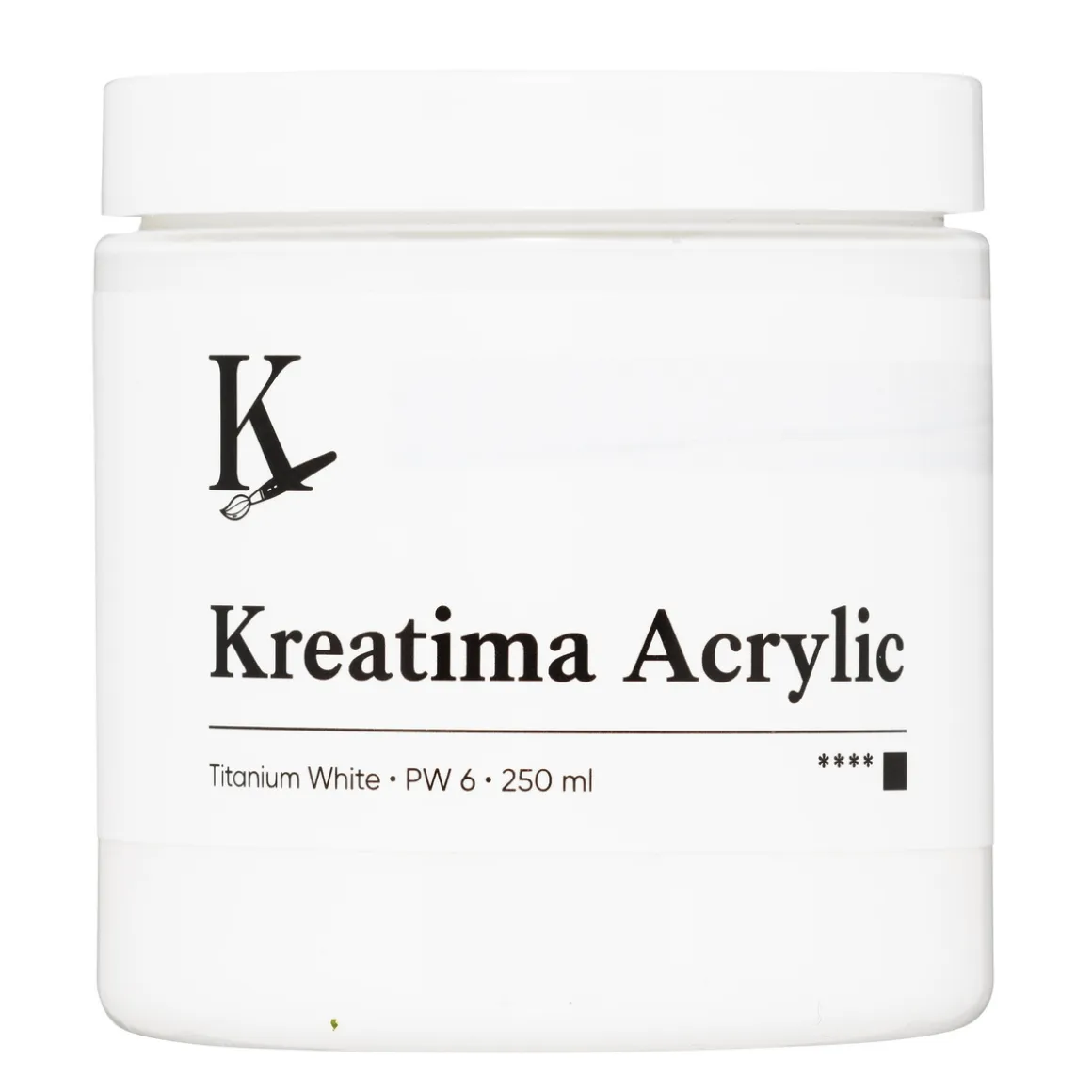 Kreatima Acrylic akrylfarve 250 ml – Titanium White PW 6