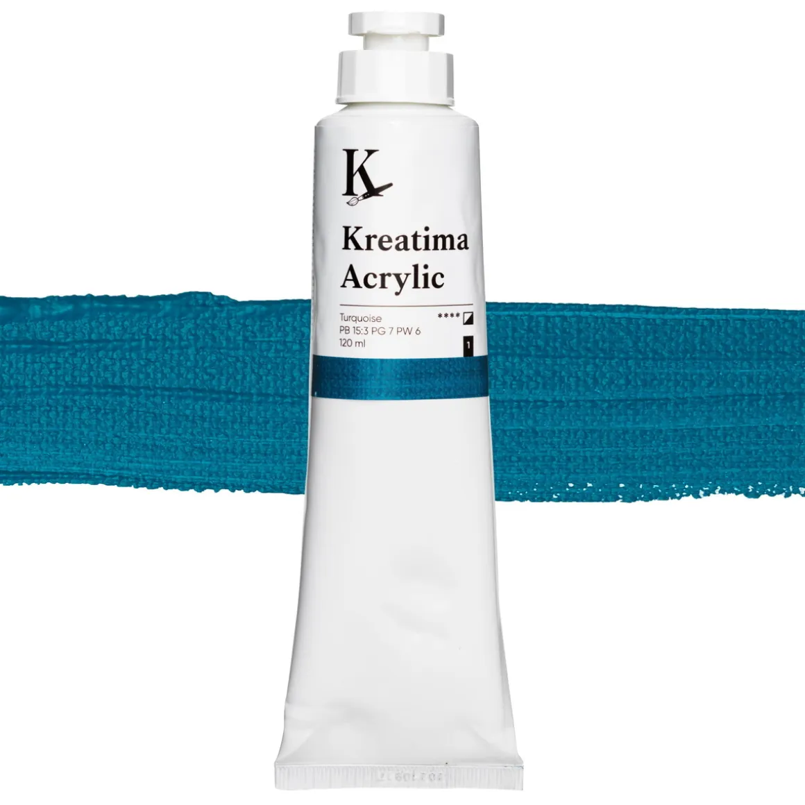 Kreatima Acrylic akrylfarve 120 ml – Turquoise PB 15:3 PG 7 PW 6
