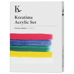 Kreatima Acrylic akrylfarve, Primary Set 5×60 ml – primærfarver