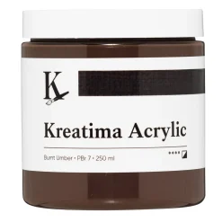 Kreatima Acrylic akrylfarve 250 ml – Burnt Umber PBr 7