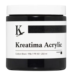 Kreatima Acrylic akrylfarve 250 ml – Carbon Black PBk 7 PR 101