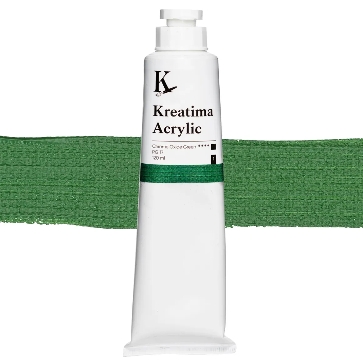 Kreatima Acrylic akrylfarve 120 ml – Chromium Oxide Green PG 17
