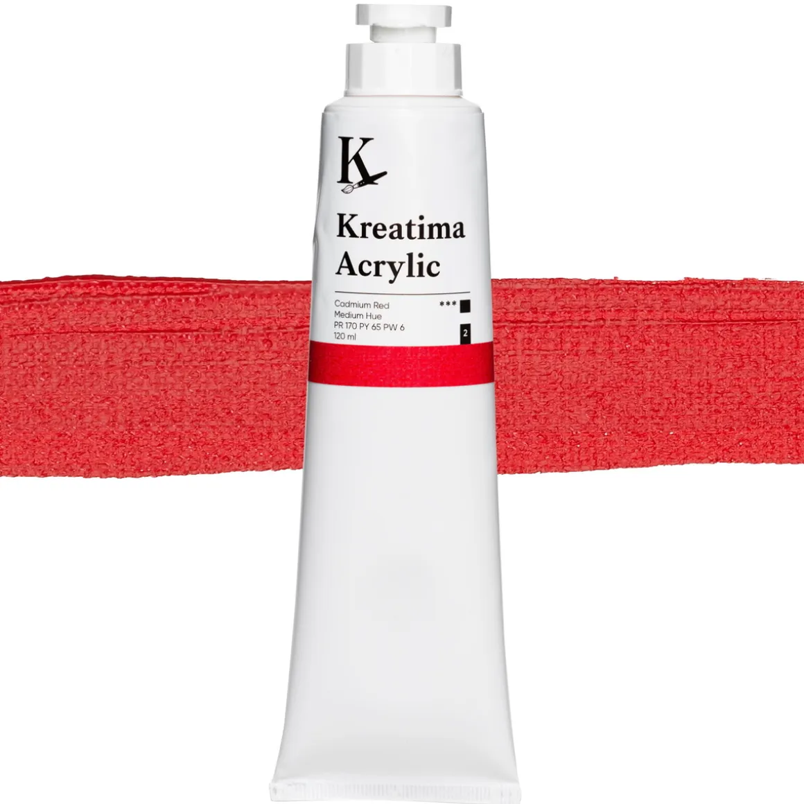 Kreatima Acrylic akrylfarve 120 ml – Cadmium Red Medium Hue PR 170 PY 65 PW 6
