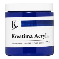 Kreatima Acrylic akrylfarve 250 ml – Ultramarine Blue PB 15:3 PB 29 PV 23