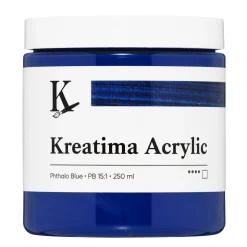 Kreatima Acrylic akrylfarve 250 ml – Phthalo Blue PB 15:1