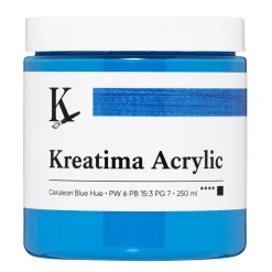Kreatima Acrylic akrylfarve 250 ml – Cerulean Blue Hue PW 6 PB 15:3 PG 7
