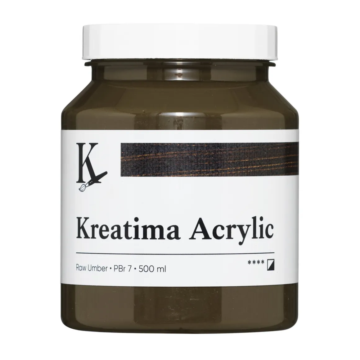Kreatima Acrylic akrylmaling 500 ml – Raw Umber PBr 7