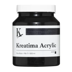 Kreatima Acrylic akrylmaling 500 ml – Mars Black PBk 11