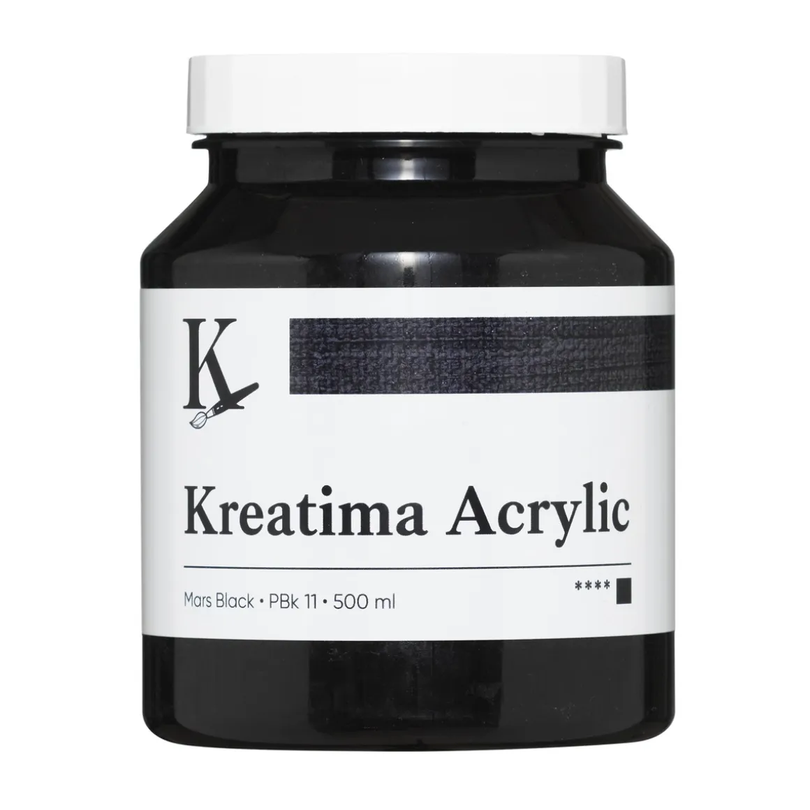 Kreatima Acrylic akrylmaling 500 ml – Mars Black PBk 11
