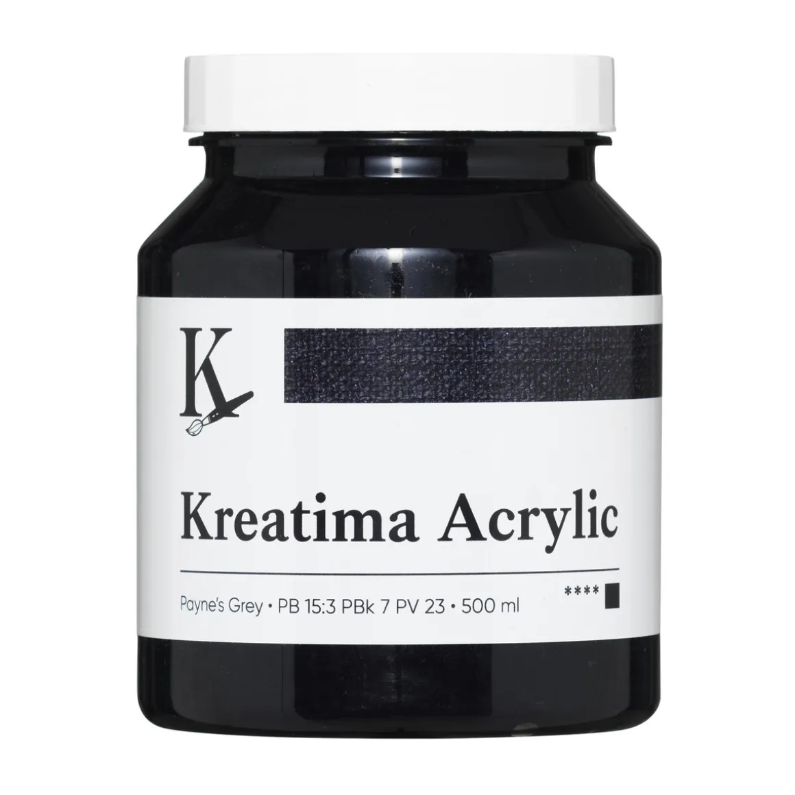 Kreatima Acrylic akrylmaling 500 ml – Payne's Grey PB 15:3 PBk 7 PV 23