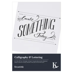 Kreatima Calligraphy & Lettering kalligrafiblok, A4 (210×297 mm), 20 ark, 100 g/m²
