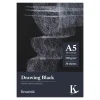 Kreatima Drawing Black tegneblok A5 (148x210 mm), 30 sorte ark, 170 g/m²