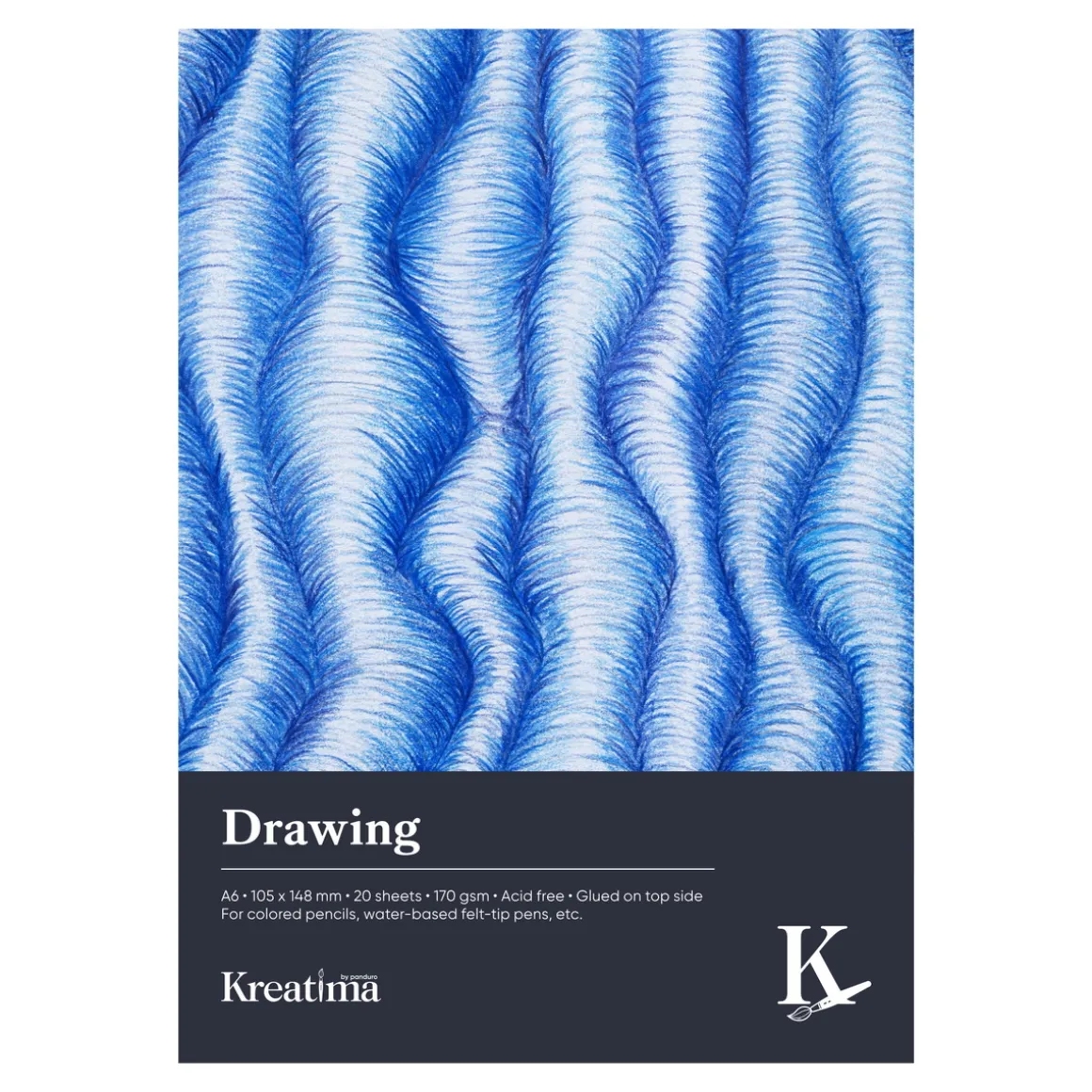 Kreatima Drawing tegneblok A6 (105×148 mm), 20 ark, 170 g/m²