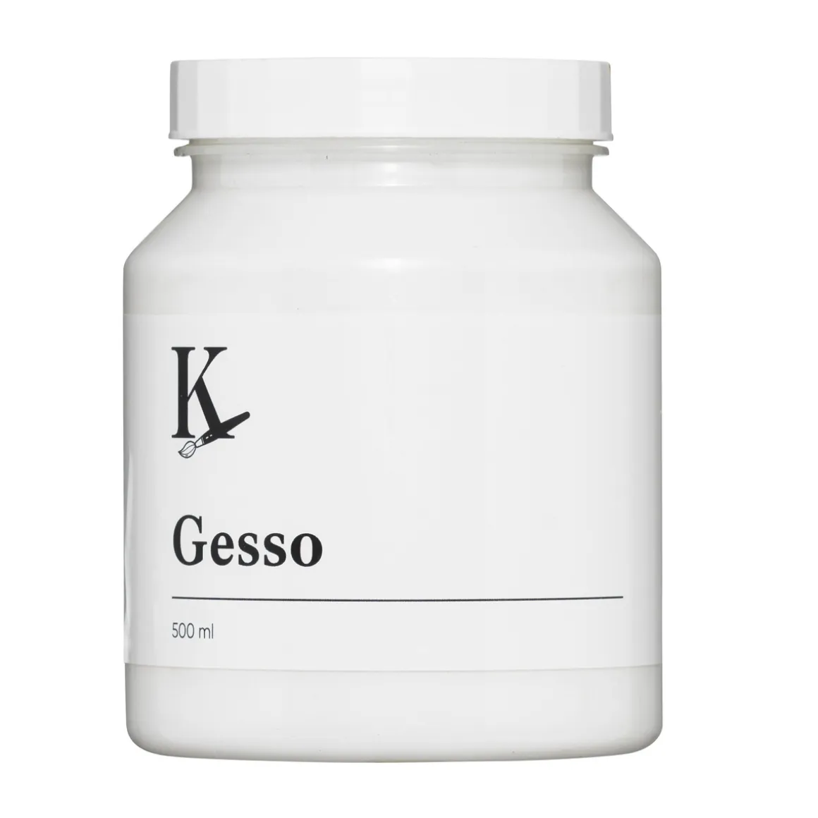 Kreatima Gesso, hvid grundfarve til akrylmaling, 500 ml