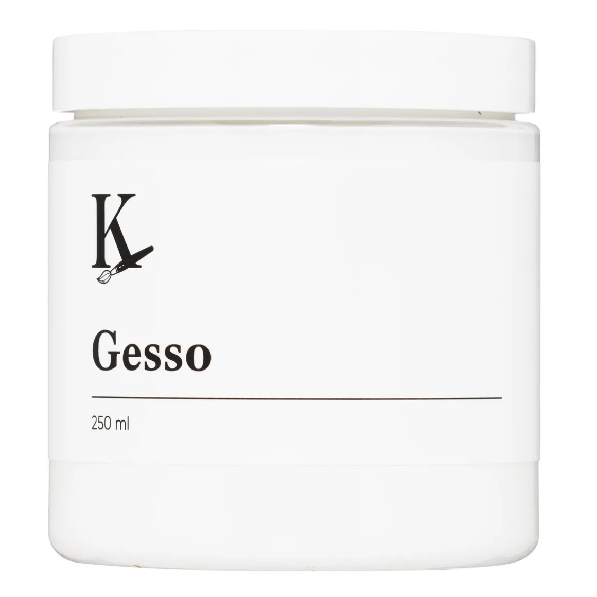 Kreatima Gesso, hvid grundingsmaling til akrylfarve, 250 ml
