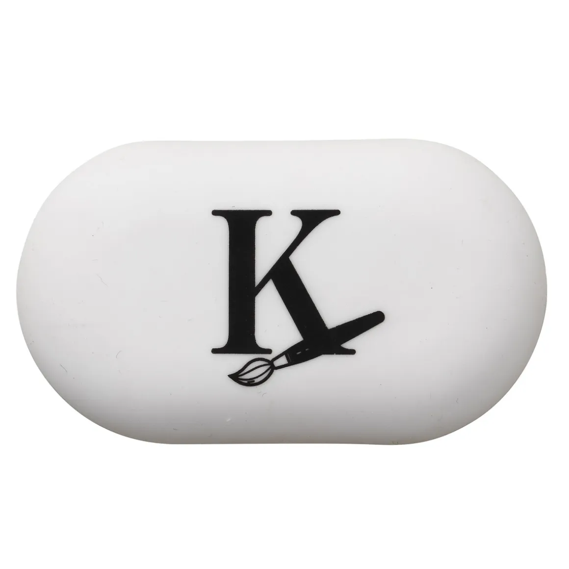 Kreatima hvidt, afrundet viskelæder 63×37×17 mm, PVC-frit