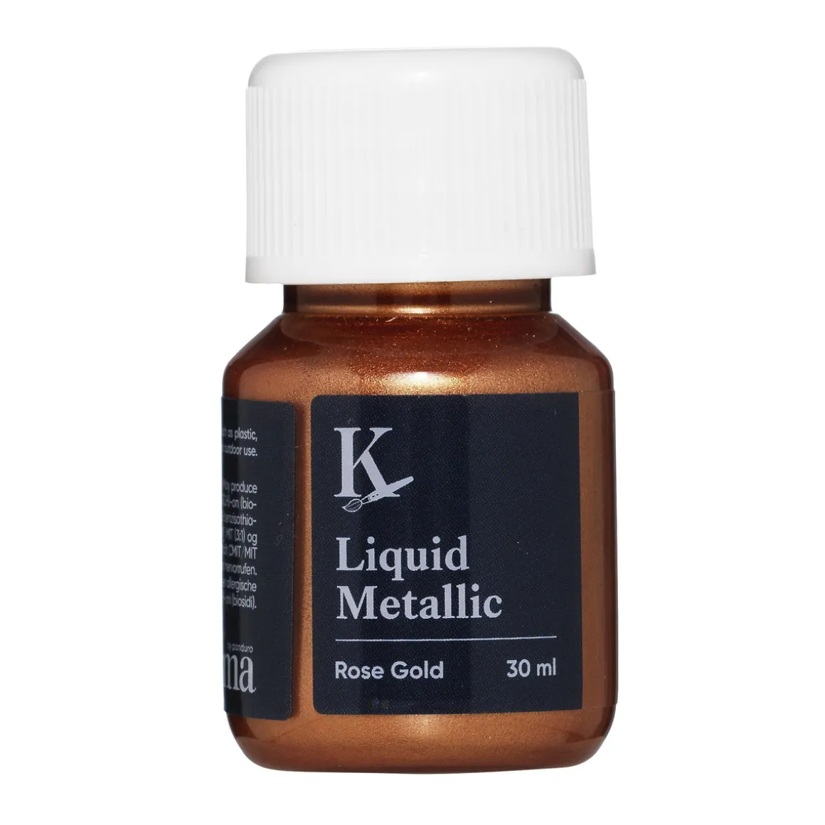 Kreatima Liquid Metallic 30 ml, vandbaseret metallicfarve – Rose gold