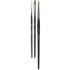 Kreatima Vegan akvarelpensler 3-pak – rund #6, flad #1/4, script liner #2