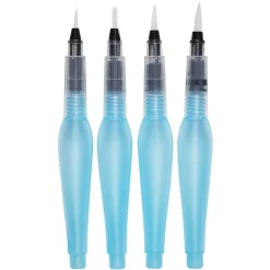 Kreatima Water Brushes, 4 forskellige vandpensler – small, medium, large og flad