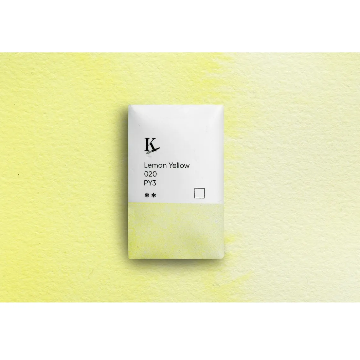 Kreatima Watercolour akvarelfarve 1/1 – Lemon Yellow 020 PY3