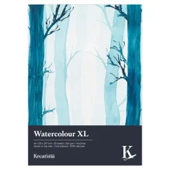 Kreatima Watercolour XL akvarelblok, A4 (210×297 mm), 50 ark, 260 g/m²