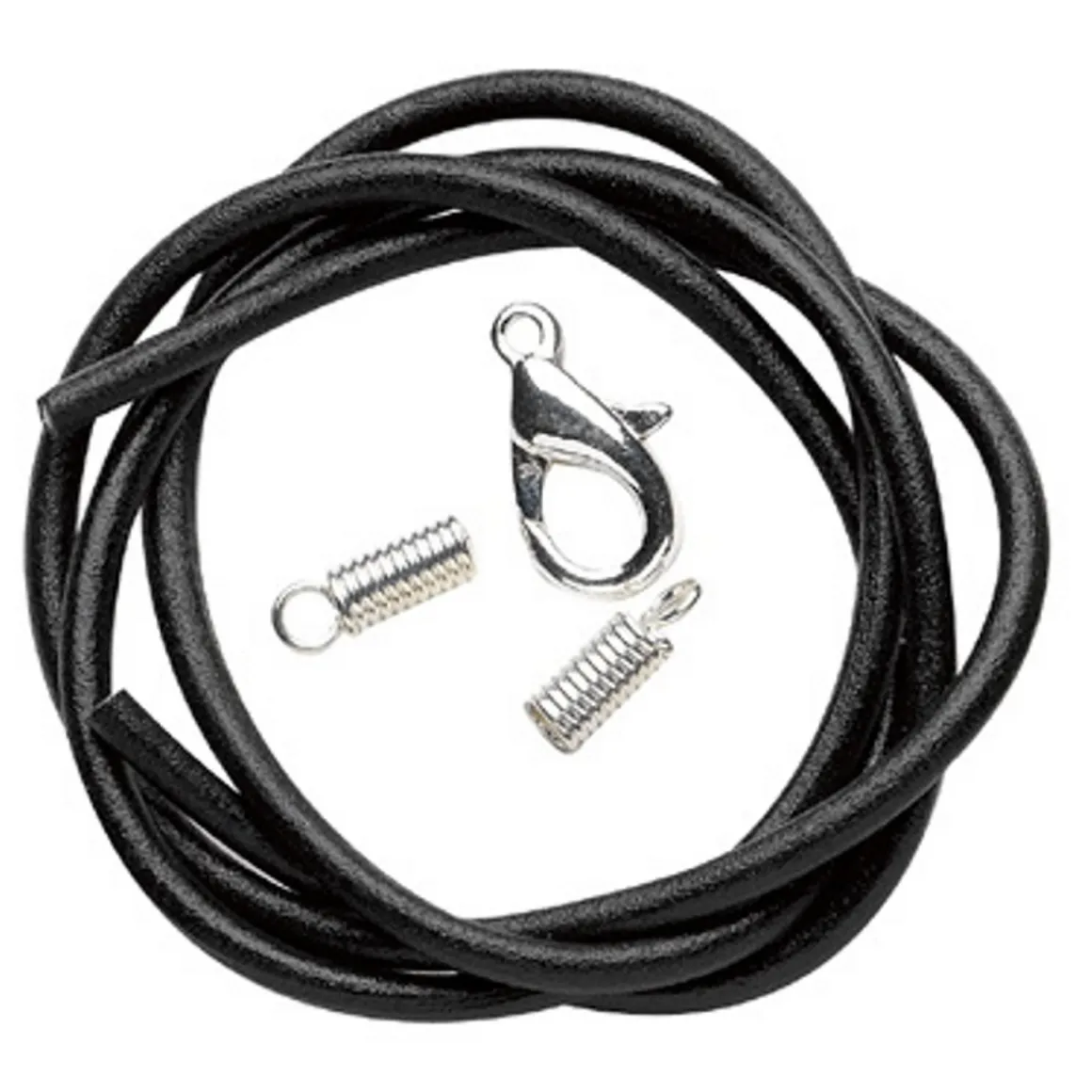 Kunstlæderbånd 2 mm sort